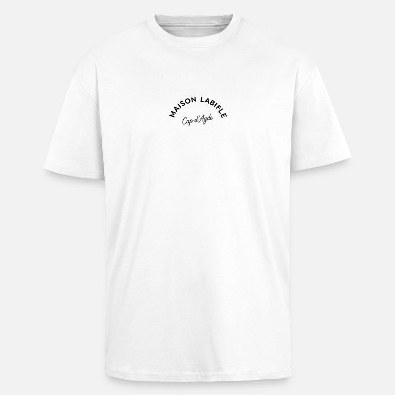 Maison Labifle - T-shirt unisexe oversize épais - blanc