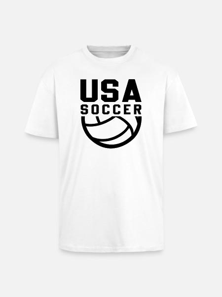 USA Soccer - Unisex Oversized Heavyweight T-shirt - white