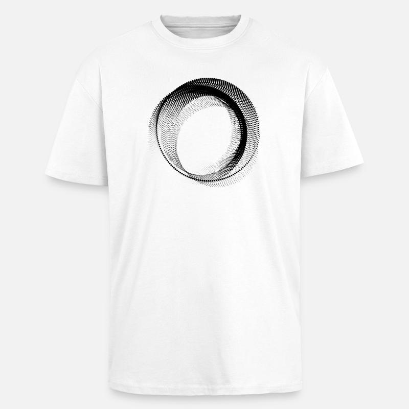 abstract circular shape - Unisex Oversized Heavyweight T-shirt - white