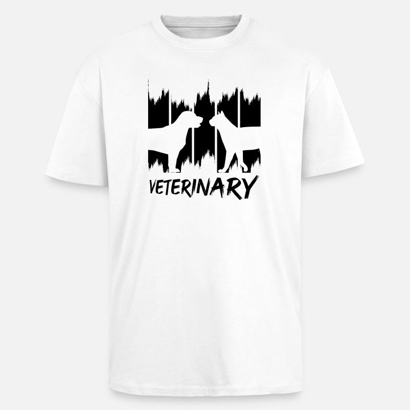 veterinary - Unisex Oversized Heavyweight T-shirt - white