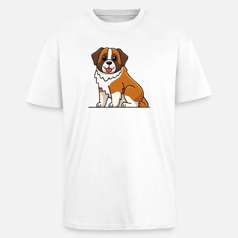 Bernhardiner (Comic) - Oversized Heavyweight Unisex T-Shirt - Weiß