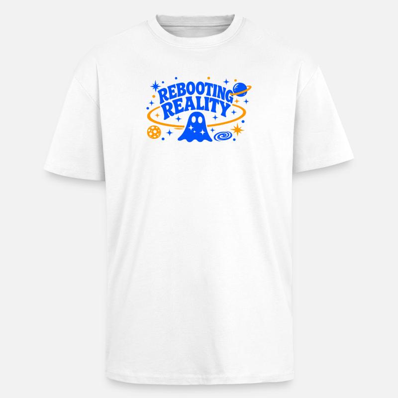 REBOOTING REALITY - Oversized Heavyweight Unisex T-Shirt - Weiß