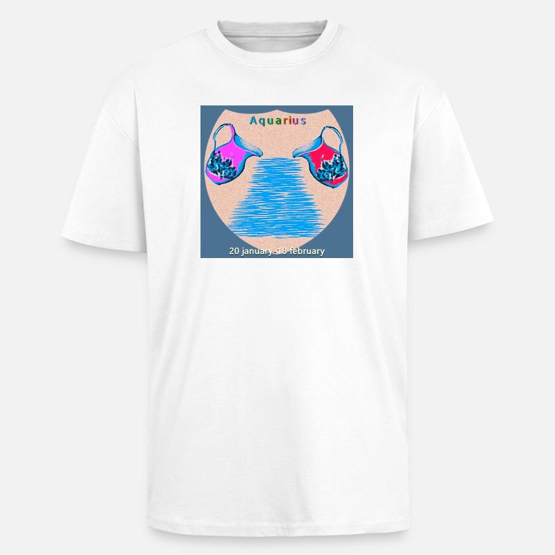 Wassermann - Oversized Heavyweight Unisex T-Shirt - Weiß