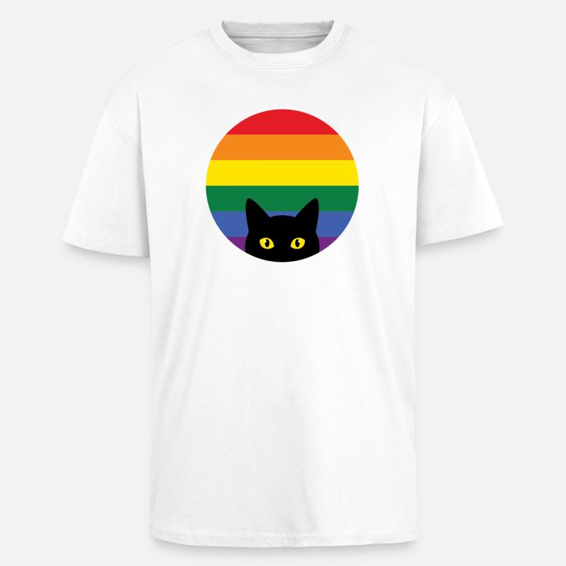Pride Month LGBT – Späh-Katze - Oversized Heavyweight Unisex T-Shirt - Weiß