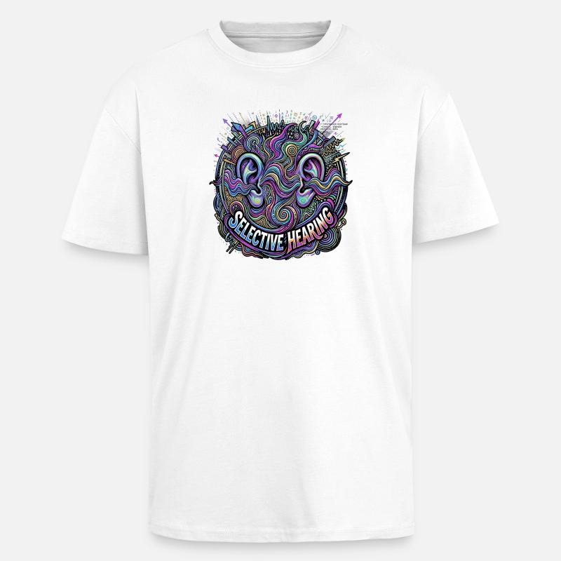Selective Hearing - Oversized Heavyweight Unisex T-Shirt - Weiß