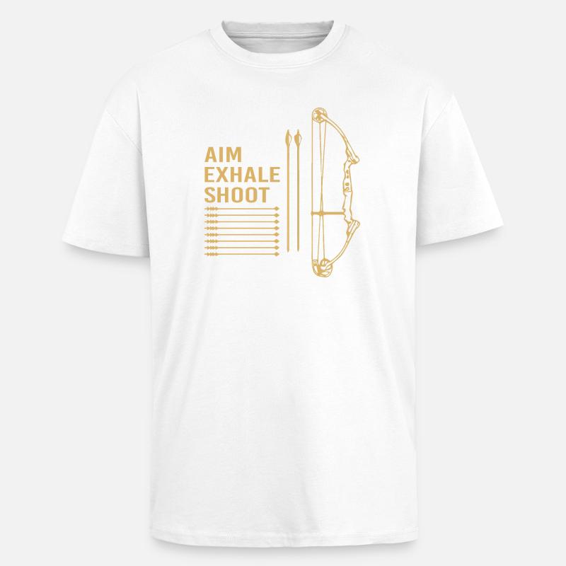 Bogenschütze Bogen Bogenschießen - Oversized Heavyweight Unisex T-Shirt - Weiß