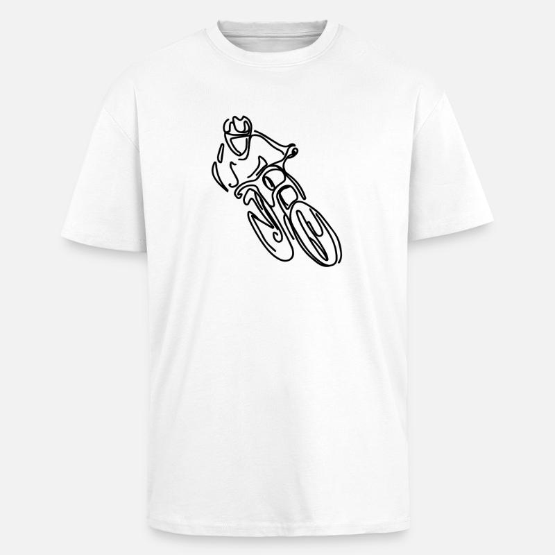 VTT Descente - T-shirt unisexe oversize épais - blanc