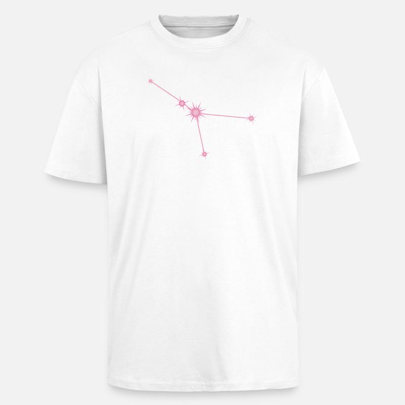Krebsstern Sternbild Sternzeichen Pastellrosa - Oversized Heavyweight Unisex T-Shirt - Weiß