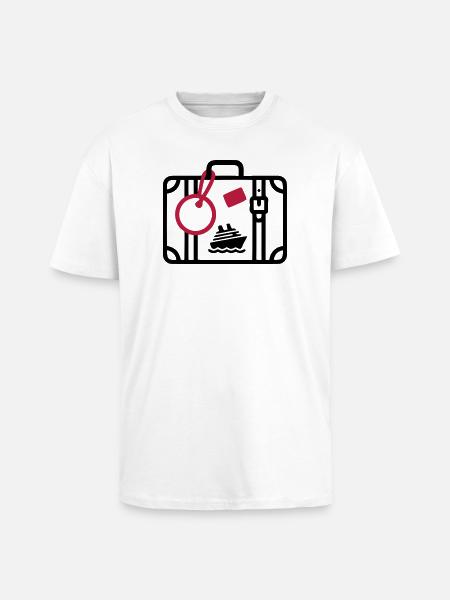 Suitcase Travel Cruise Vacation - Unisex Oversized Heavyweight T-shirt - white