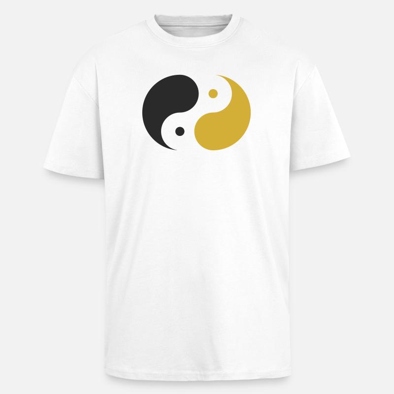 Yin & Yang - Unisex Oversized Heavyweight T-shirt - white