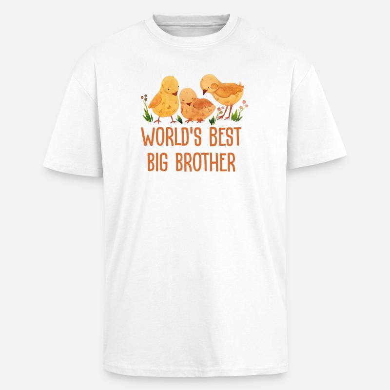 Weltbester Großer Bruder - Oversized Heavyweight Unisex T-Shirt - Weiß