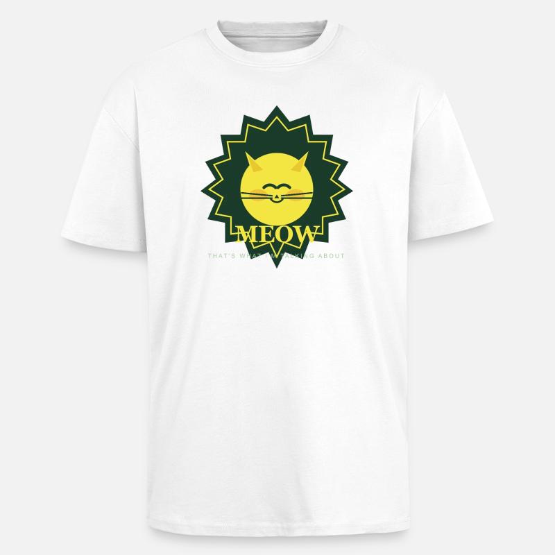 Sunny Meow Sun Maskottchen - Oversized Heavyweight Unisex T-Shirt - Weiß