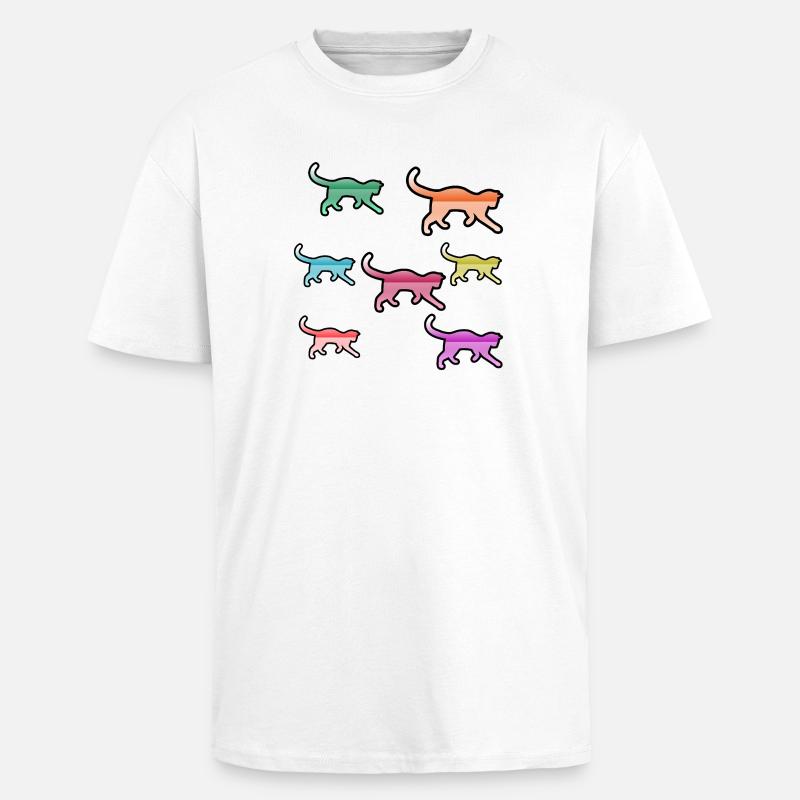 feline - Unisex Oversized Heavyweight T-shirt - white