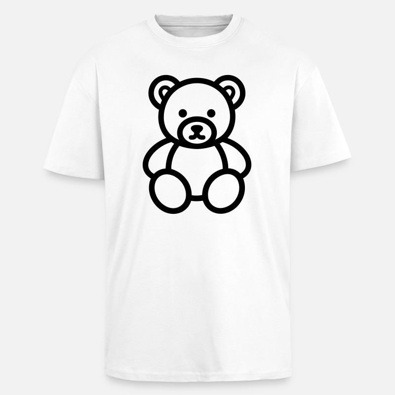 bear cub - Unisex Oversized Heavyweight T-shirt - white