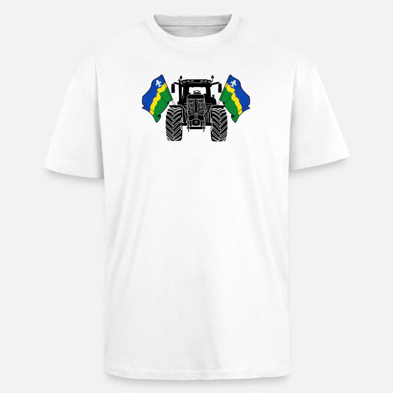 Flevoland_Tractor_Pride - Oversized Heavyweight Unisex T-Shirt - Weiß