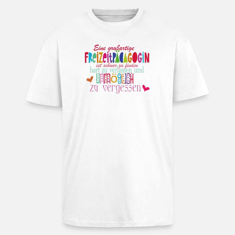 Freizeitpädagogin - Oversized Heavyweight Unisex T-Shirt - Weiß