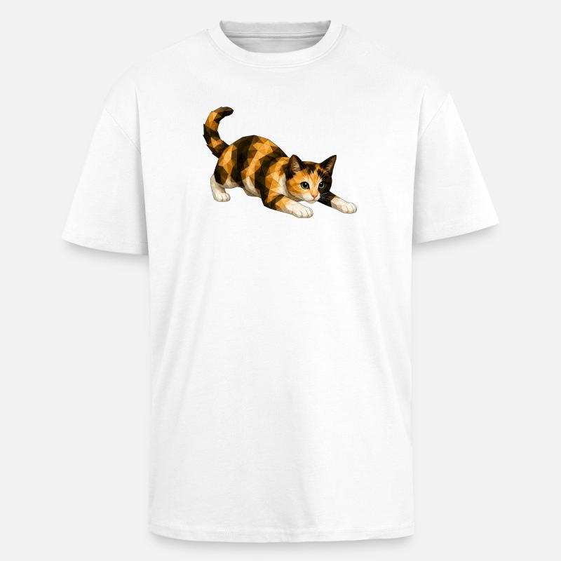Emmi PolygonCat Art - Unisex Oversized Heavyweight T-shirt - white