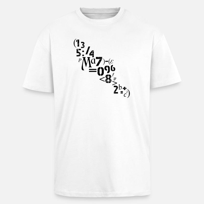 Mathematiker Lehrer Zahlen Zeichen Analyst  - Oversized Heavyweight Unisex T-Shirt - Weiß