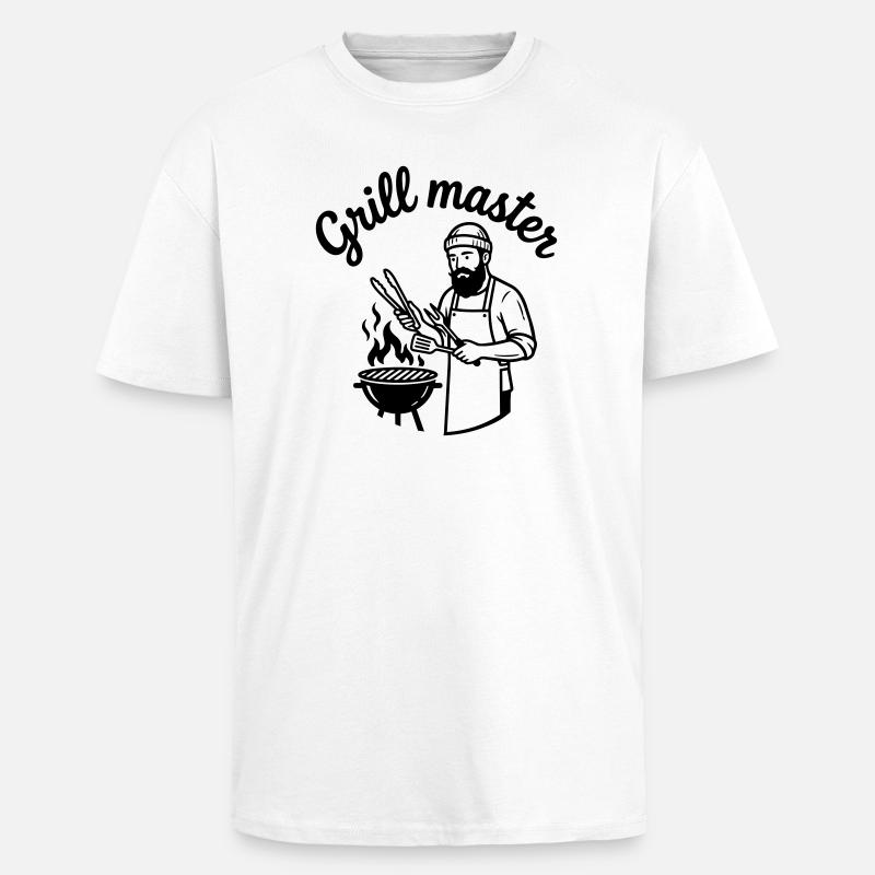 griller - T-shirt unisexe oversize épais - blanc