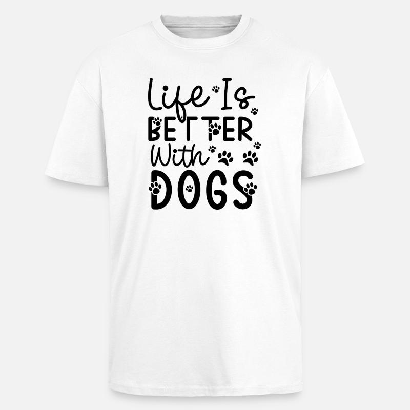 Monochrome Minimal Abstract Pattern - Unisex Oversized Heavyweight T-shirt - white