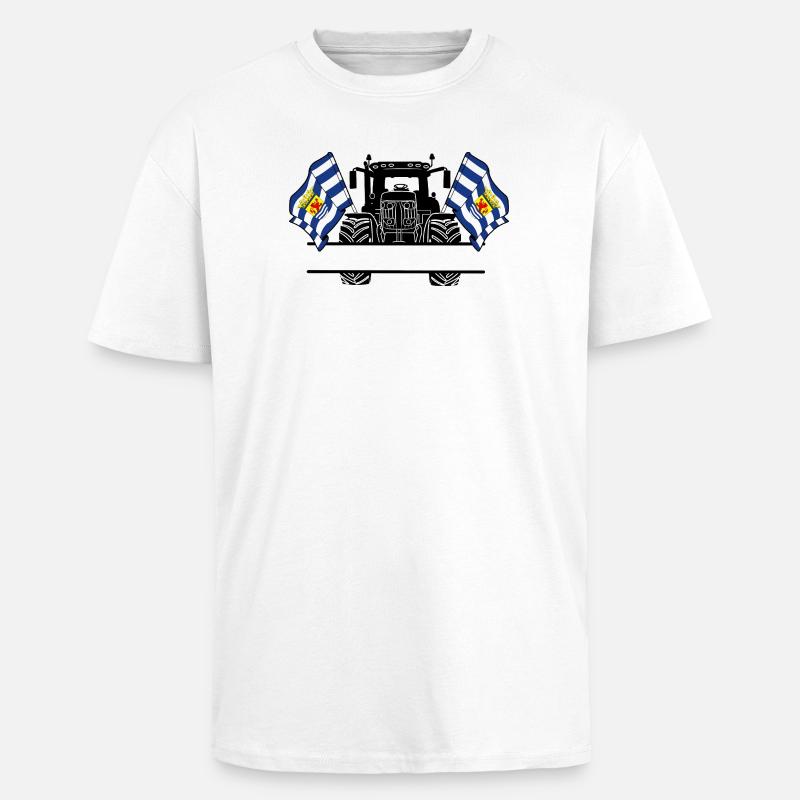 Zeeland_Tractor_Custom_Edition - T-shirt unisexe oversize épais - blanc
