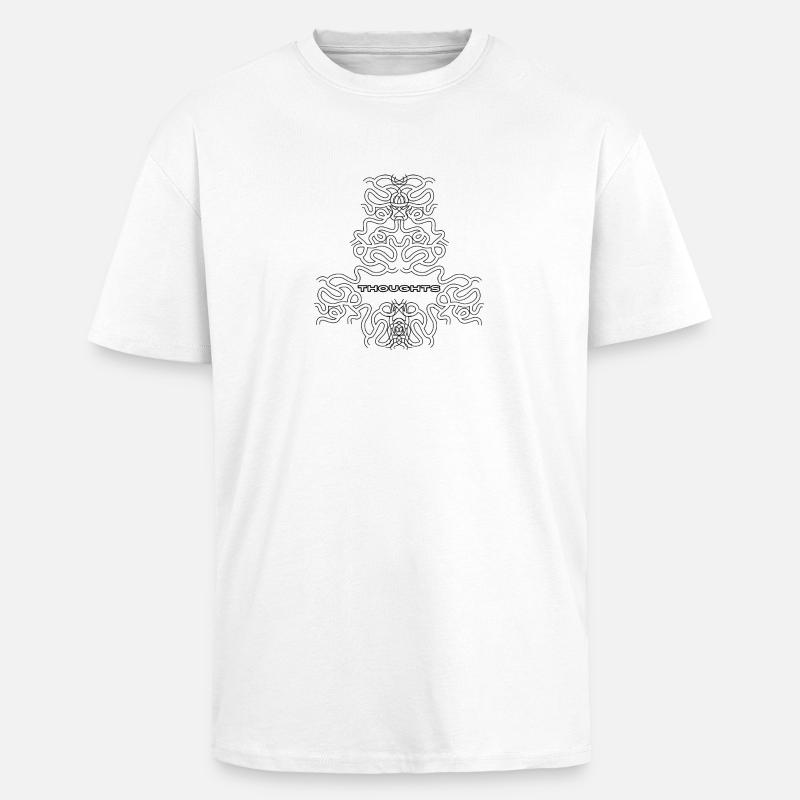 Réflexions - T-shirt unisexe oversize épais - blanc