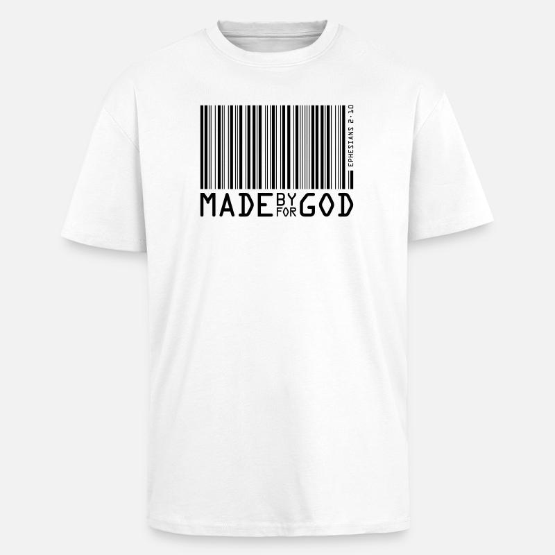 made by god - Oversized Heavyweight Unisex T-Shirt - Weiß