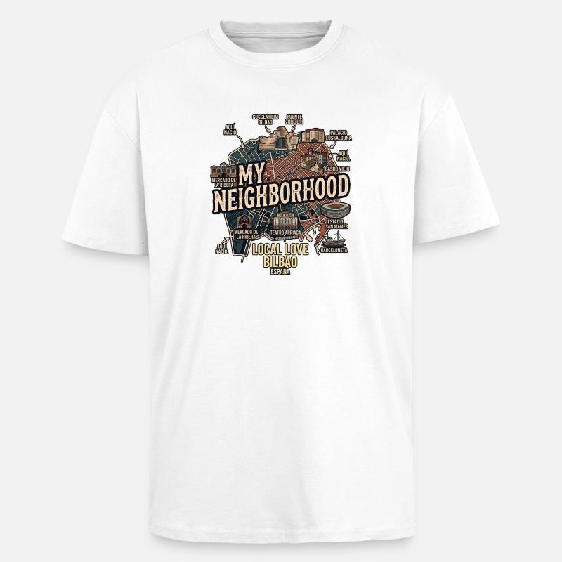 Bilbao Bewohner - Oversized Heavyweight Unisex T-Shirt - Weiß
