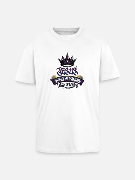 Jesus King of kings - Unisex Oversized Heavyweight T-shirt - white