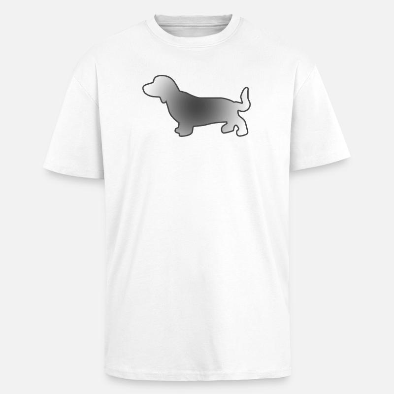 Teckel - T-shirt unisexe oversize épais - blanc