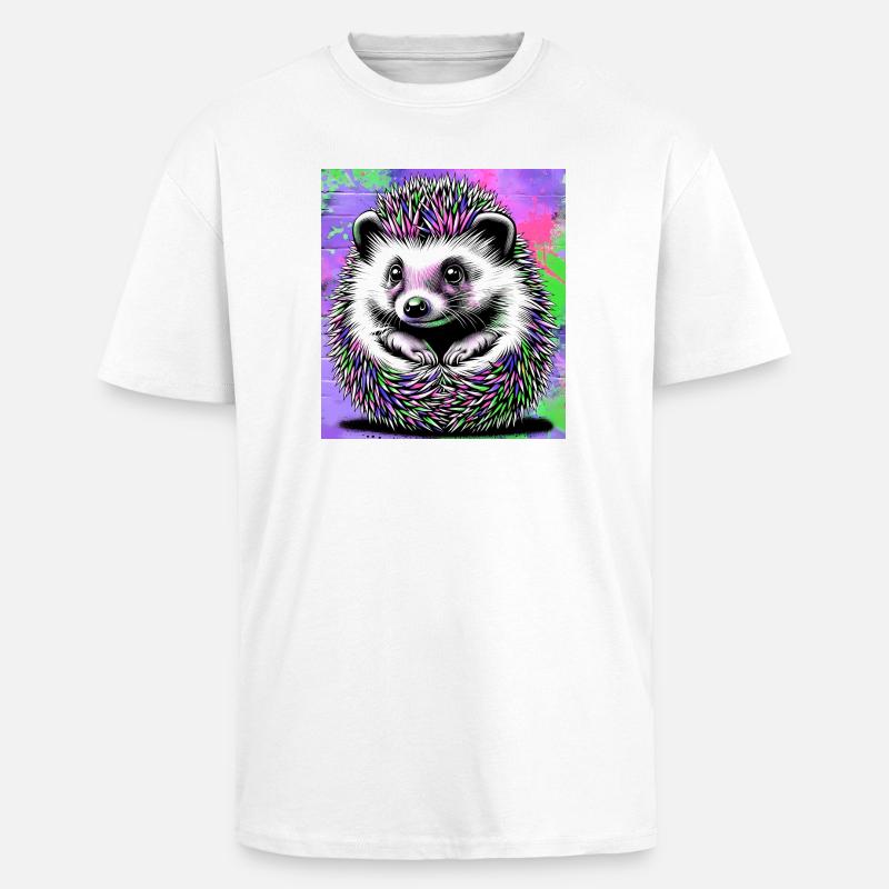 Igel - Oversized Heavyweight Unisex T-Shirt - Weiß