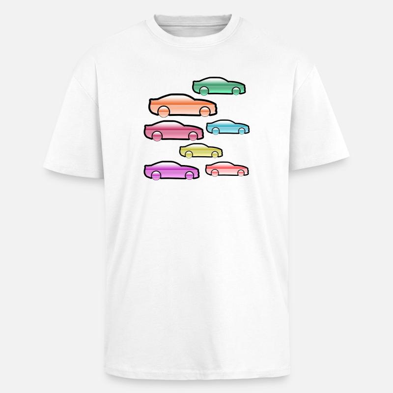 Autos - Oversized Heavyweight Unisex T-Shirt - Weiß