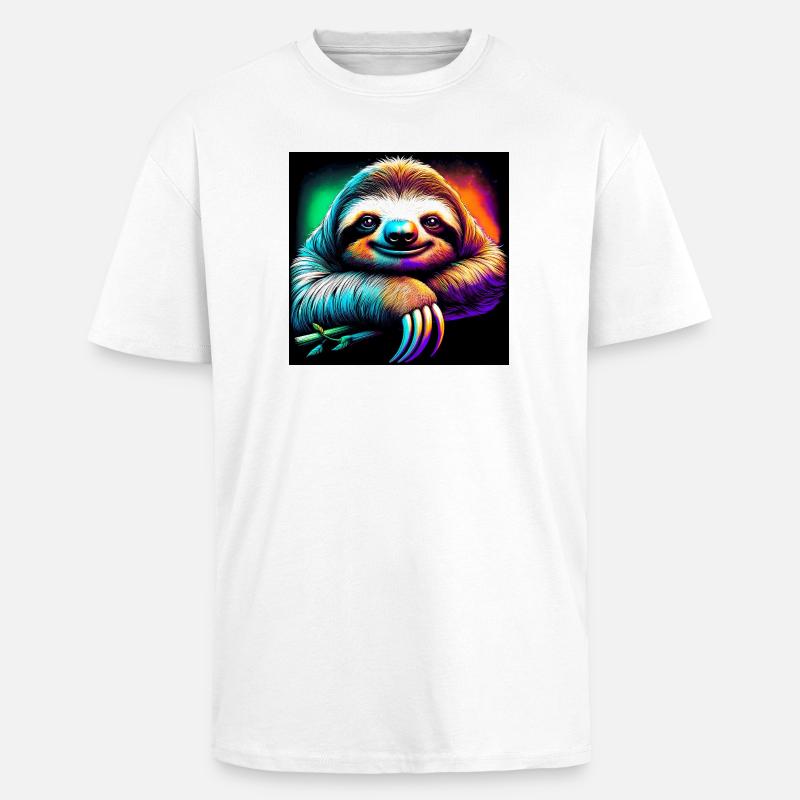paresse - T-shirt unisexe oversize épais - blanc