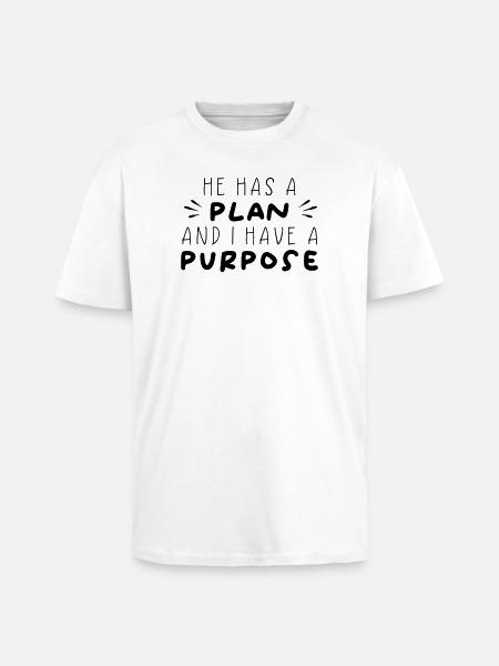 Plan & Purpose - Unisex Oversized Heavyweight T-shirt - white