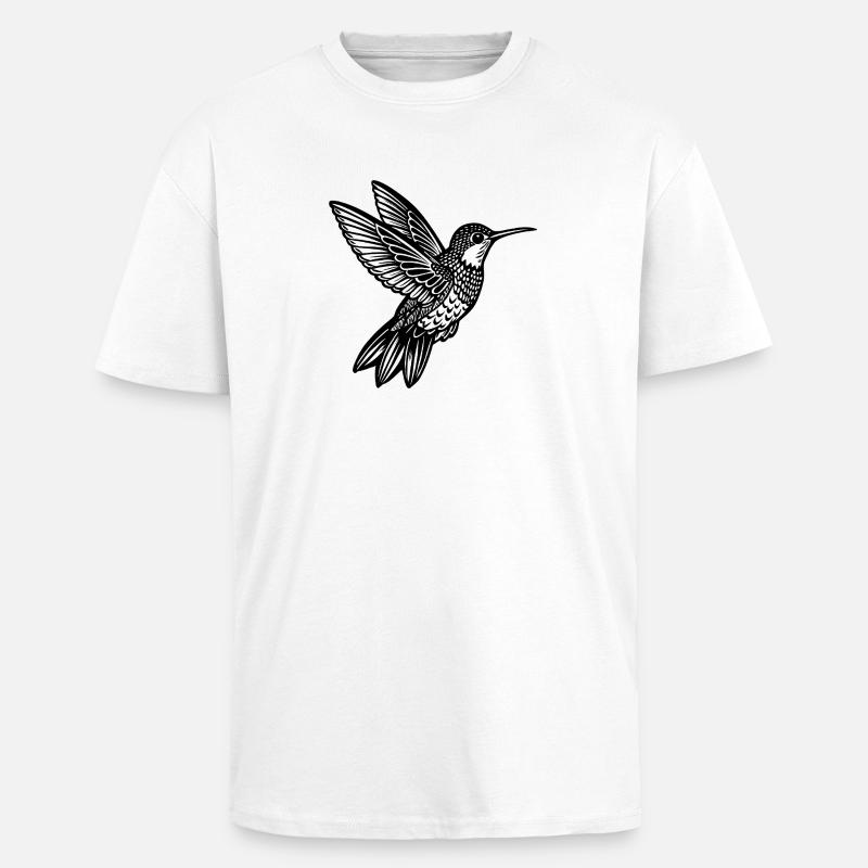 Colibri - T-shirt unisexe oversize épais - blanc