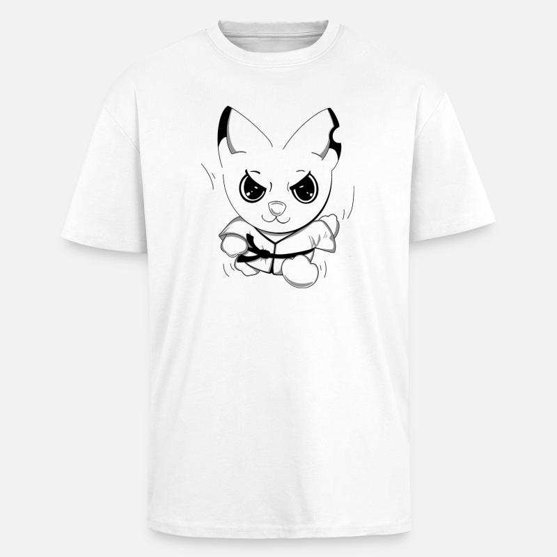 Karateeee - Oversized Heavyweight Unisex T-Shirt - Weiß