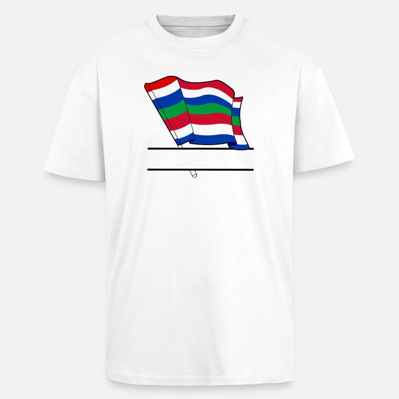 Schier Drapeau – Conception d’île sur mesure - T-shirt unisexe oversize épais - blanc