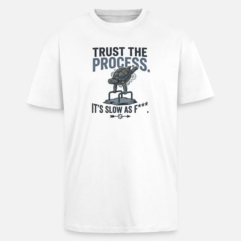 Calisthenics Turtle - Unisex Oversized Heavyweight T-shirt - white