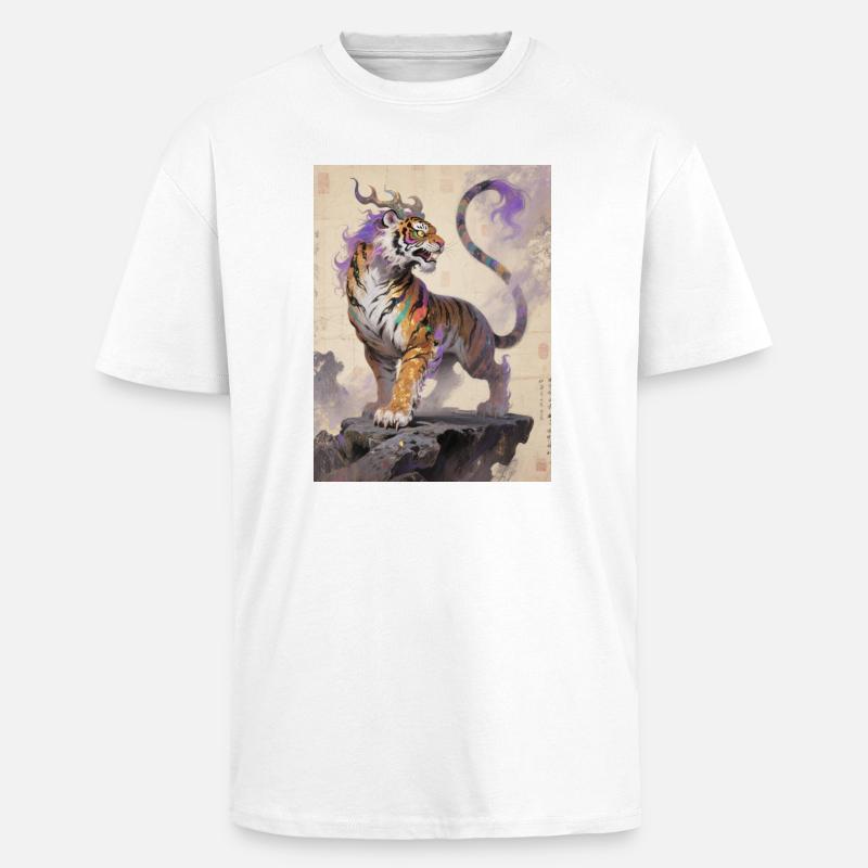L'Éternité d'Or : Zouwu – Absolu - T-shirt unisexe oversize épais - blanc