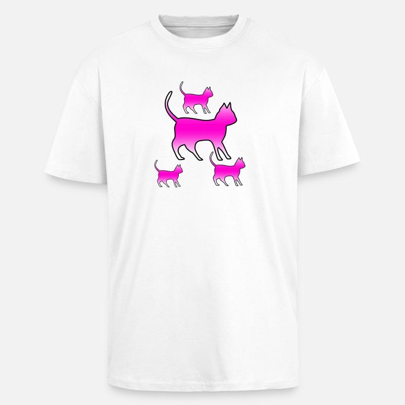 félin - T-shirt unisexe oversize épais - blanc