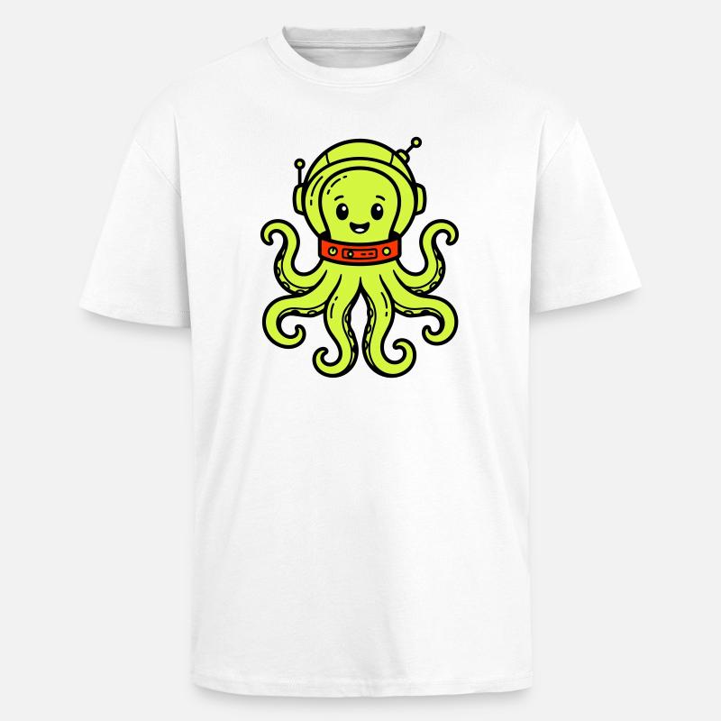 Niedlicher Alien - Oversized Heavyweight Unisex T-Shirt - Weiß
