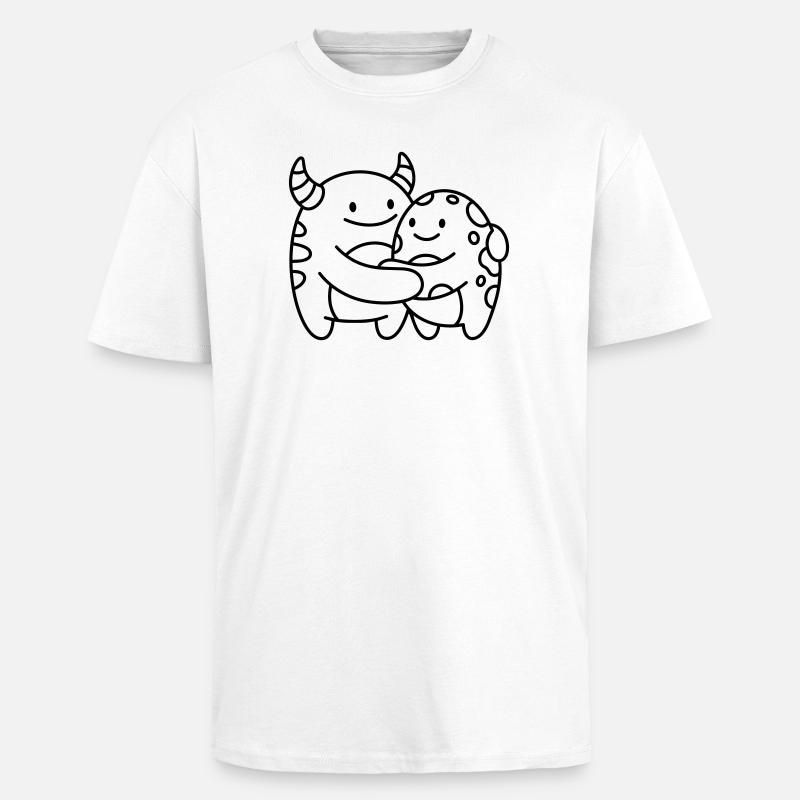 Monsters - Unisex Oversized Heavyweight T-shirt - white