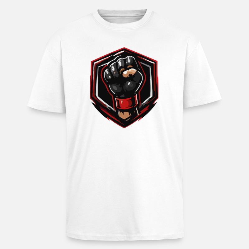 Faust Wappen Emblem - Oversized Heavyweight Unisex T-Shirt - Weiß