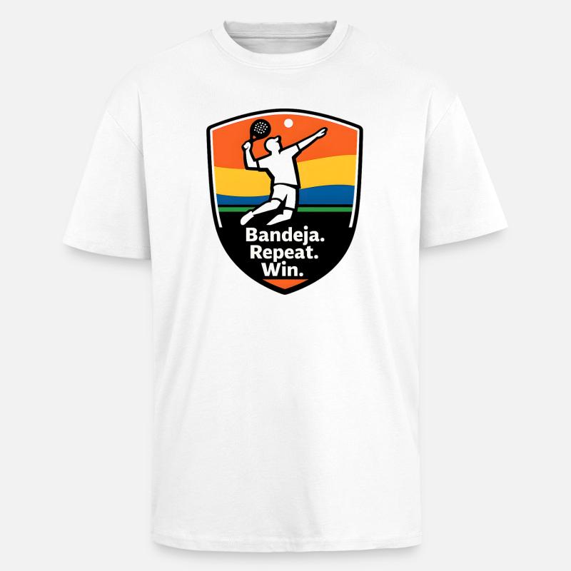 Bandeja Repeat Win Schild - Oversized Heavyweight Unisex T-Shirt - Weiß