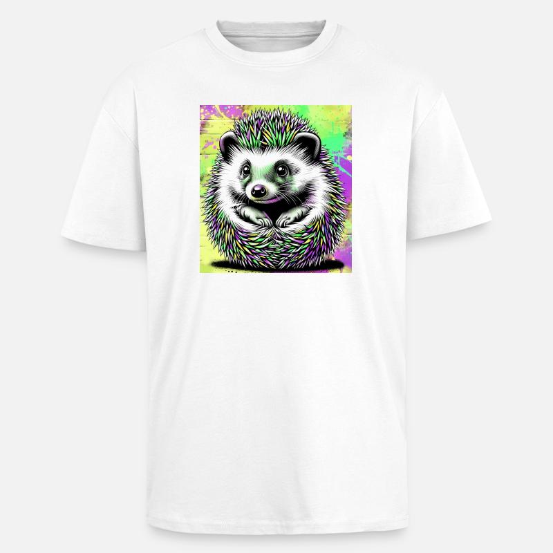 Igel - Oversized Heavyweight Unisex T-Shirt - Weiß