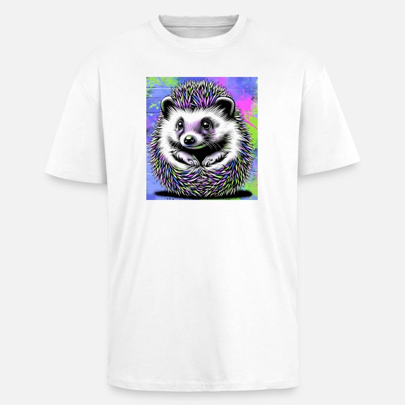 Igel - Oversized Heavyweight Unisex T-Shirt - Weiß