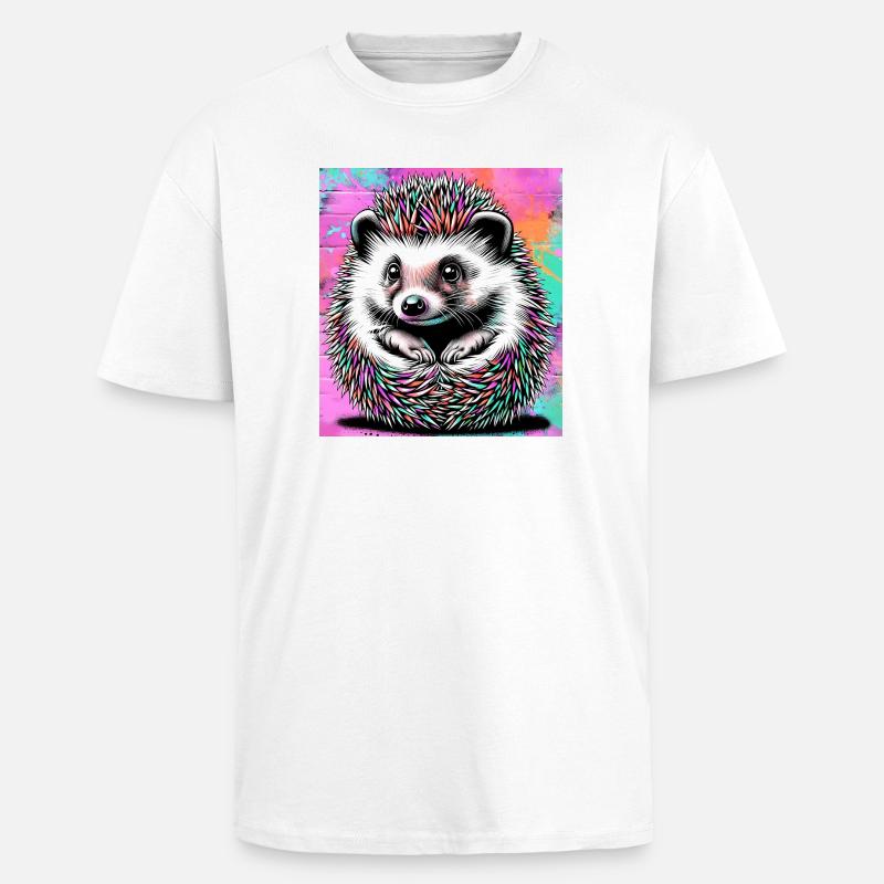 Igel - Oversized Heavyweight Unisex T-Shirt - Weiß