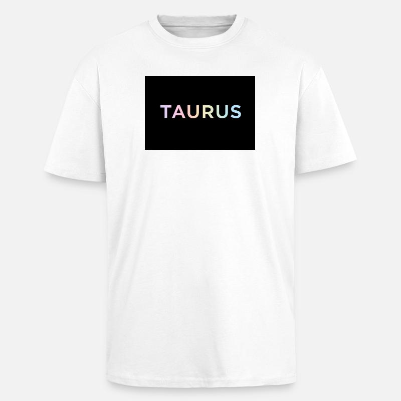 Typographie du gradient du Taureau - T-shirt unisexe oversize épais - blanc