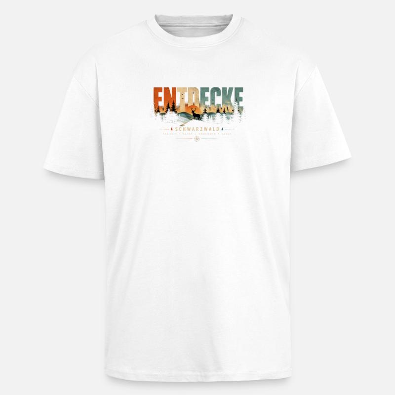 Entdecke Schwarzwald Landschaft - Oversized Heavyweight Unisex T-Shirt - Weiß