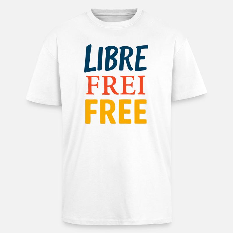 Libre - Unisex Oversized Heavyweight T-shirt - white